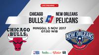 Jadwal NBA, Chicago Bulls vs New Orleans Pelicans. (Bola.com/Dody Iryawan)