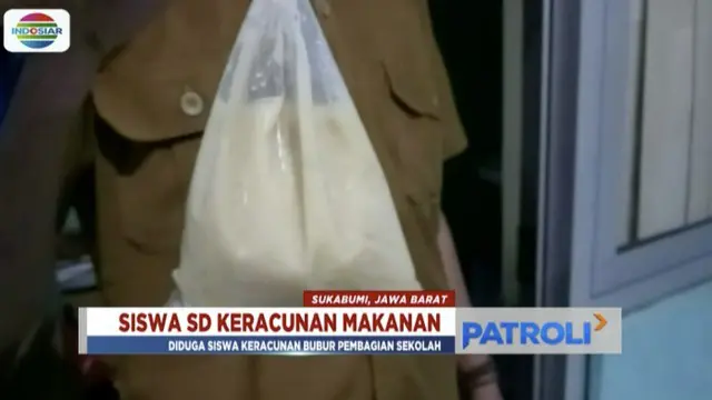 Puluhan siswa SD di Sukabumi, Jawa Barat, keracunan usai makan bubur dari program nasional peningkatan gizi.