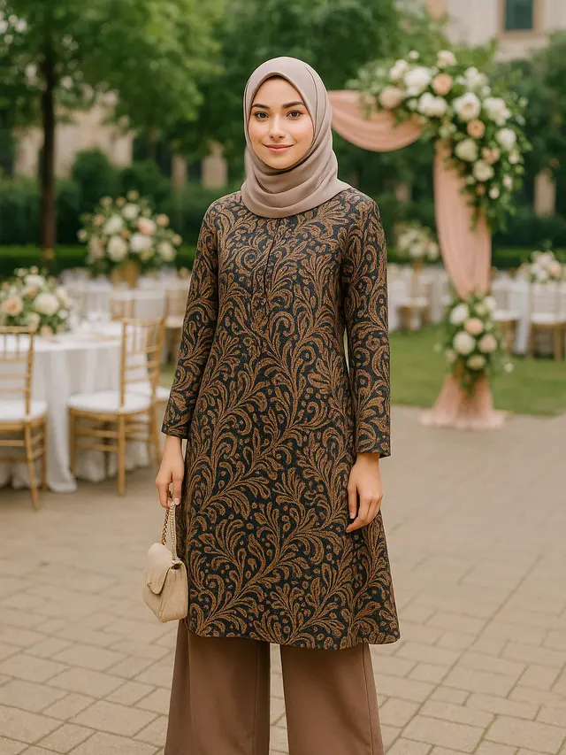 Model Baju Batik Syari Modern Anti Terlihat Tua