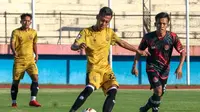 Pertandingan uji coba antara Bhayangkara Solo FC melawan Persekat Tegal di Stadion Gelora Delta, Sidoarjo, Jumat (28/5/2021). (Dok Bhayangkara Solo FC)