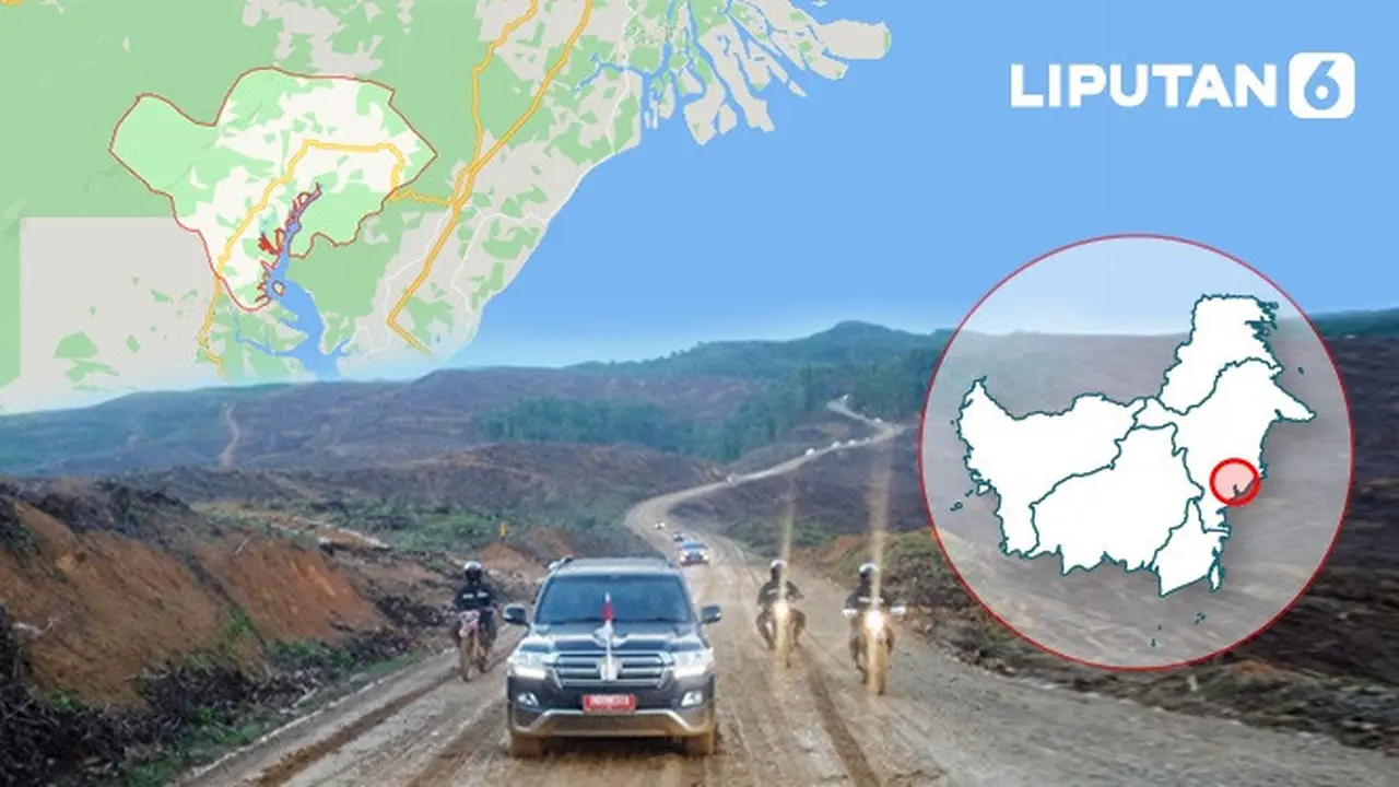 Banner Infografis Puncak Bukit Sepaku, Istana Ibu Kota Baru