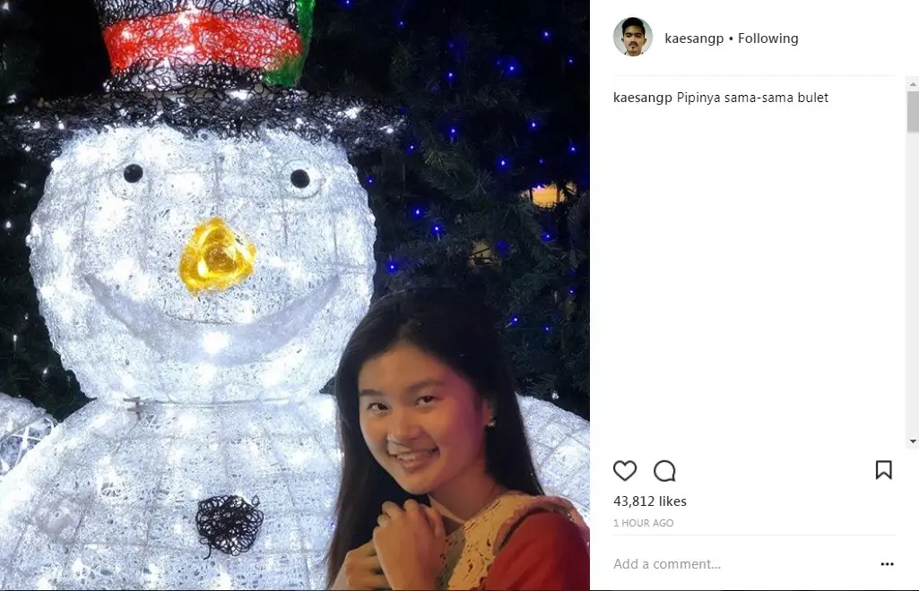 Kaesang Pangarep samakan sang kekasih dengan manusia salju (Foto: Instagram)