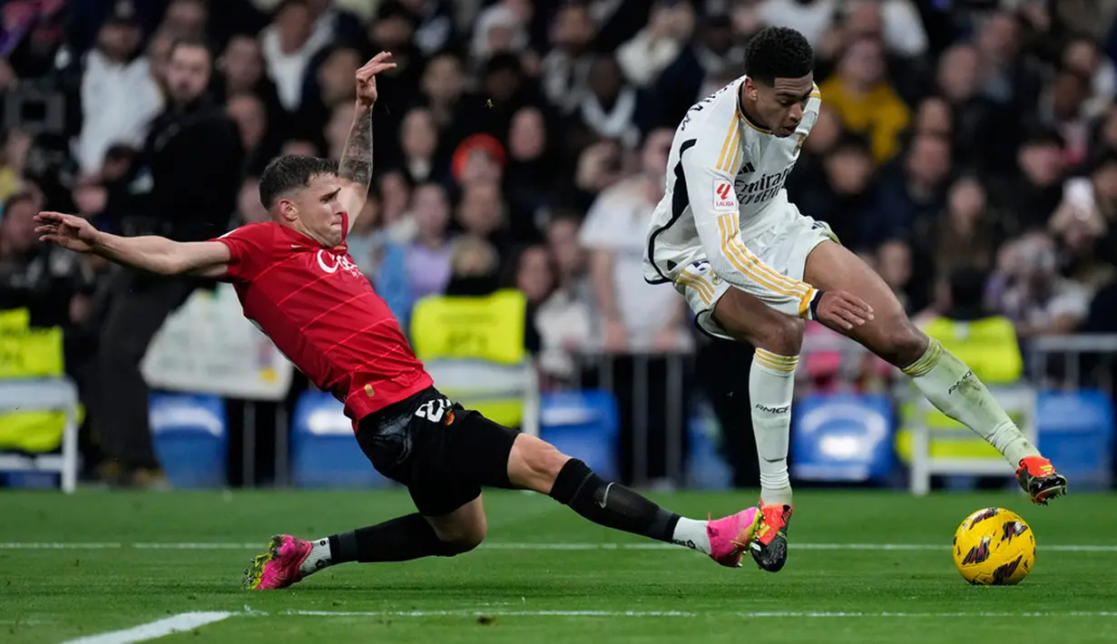 Sedangkan, Mallorca menduduki peringkat 14 dengan poin 18. (AP Photo/Bernat Armangue)