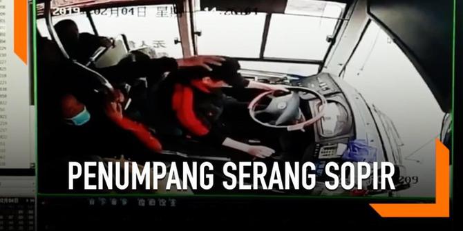 VIDEO: Penumpang Serang Sopir hingga Bus Nyaris Masuk Sungai