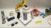 Display Model Samsung Galaxy S25 FE saat acara pengenalan&nbsp;di Jakarta. Oleh Matahari Kartika Purusakara/Liputan6.com