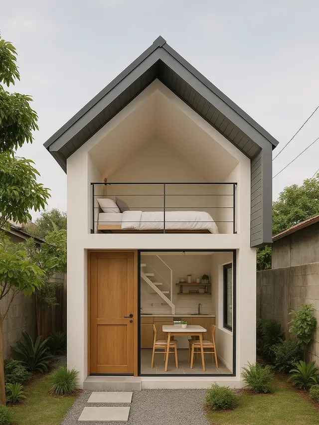 7 Model Rumah Kecil Mungil 4×6 Estetik dengan Mezzanine, Solusi Hunian Hemat Lahan yang Modern