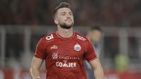 Pemain Persija Jakarta, Marko Simic, saat pertandingan melawan Arema FC pada laga Liga 1 di SUGBK, Jakarta, Sabtu (31/3/2018). Persija menang 3-1 atas Arema FC. (Bola.com/M Iqbal Ichsan)