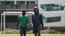 Striker Timnas Indonesia, Marinus Wanewar, latihan terpisah di Padang Kelab Aman, Kuala Lumpur, Rabu (16/8/2017). Indonesia akan menghadapi Filipina pada laga kedua Grup B SEA Games 2017. (Bola.com/Vitalis Yogi Trisna)