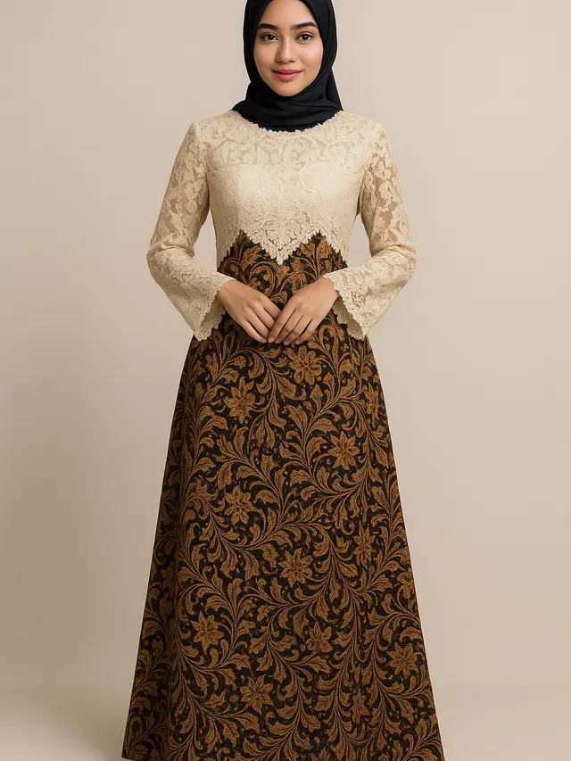 Model Batik Brokat Sambungan (Image by ChatGPT)