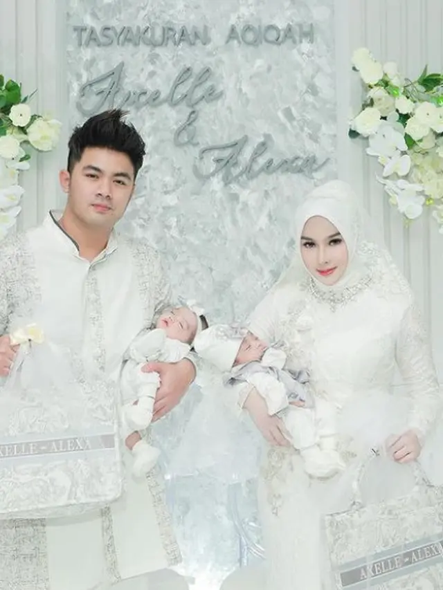 6 Momen Akikah Anak Kembar Guntur Triyoga dan Apris Devita, Dekorasi Serba Putih