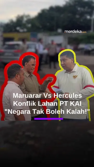 Debat Panas Maruarar VS Hercules di Tanah Abang Soal Lahan PT KAI: Negara Tak Boleh Kalah!