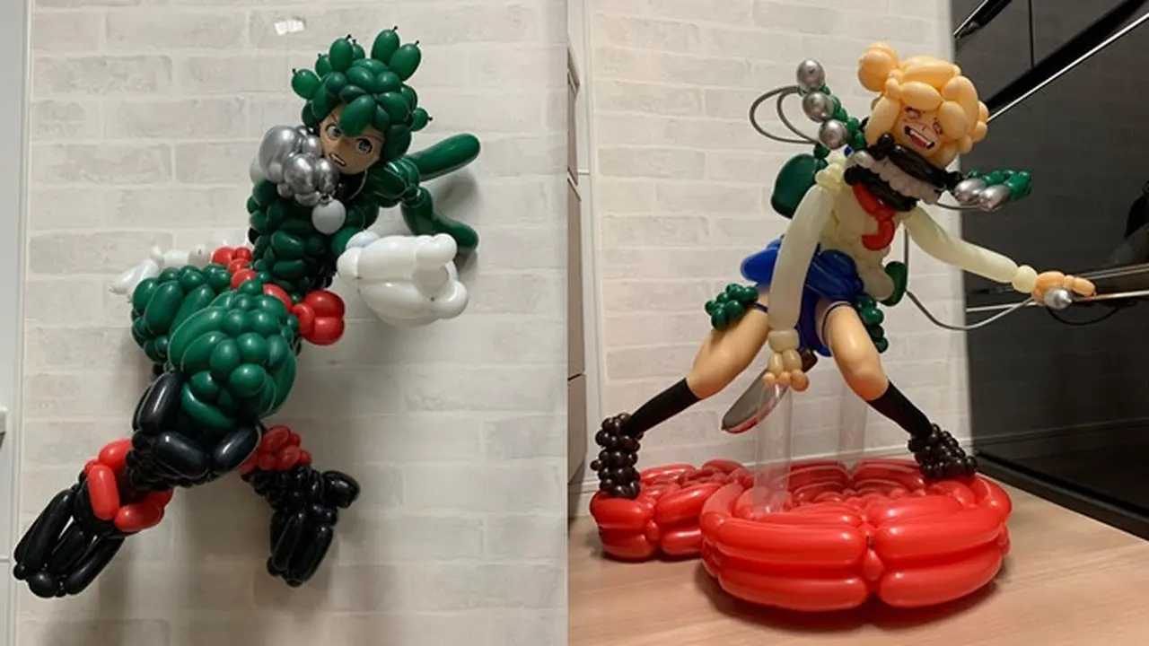6 Kreasi Seni Balon Bentuk Karakter Anime My Hero Academia Ini Unik Banget