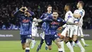 Duel sengit antara Napoli kontra Inter Milan pada laga pekan ke-25 Serie A ini berakhir tanpa pemenang. (Alessandro Garofalo/LaPresse via AP)