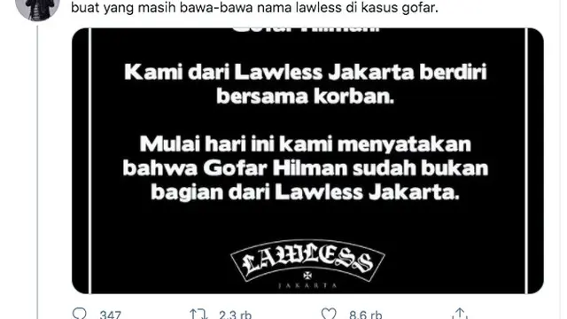 Soleh Solihun Tegaskan Gofar Hilman Didepak dari Lawless Bukan Gimmick