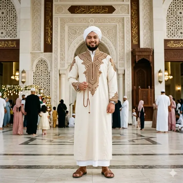 Model Baju Jubah Pria untuk Lebaran