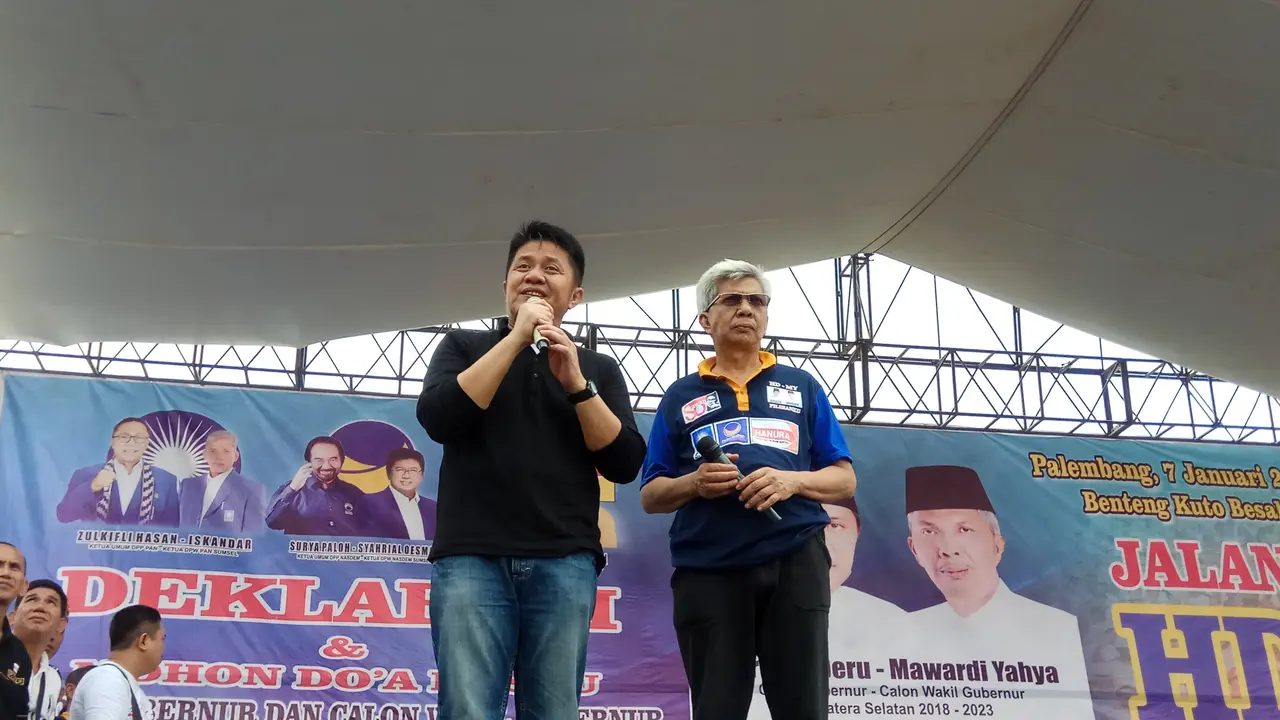 Herman Deru-Mawardi Yahya Diusung Tiga Partai di Pilkada Sumsel