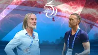 BRI Liga 1 - Duel Pelatih - Dewa United Vs Persija Jakarta - Jan Olde Riekerink Vs Thomas Doll (Bola.com/Salsa Dwi Novita)