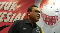 Chief de Mission (CdM) kontingen Indonesia di Asian Games 2018, Wakapolri Komjen Pol Syafruddin, optimistis tim Indonesia bisa memenuhi target yang dibebani. (Bola.com/Zulfirdaus Harahap)