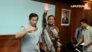  Capres Gerindra, Prabowo Subianto menemui Ketua Umum Persatuan Purnawirawan dan Warakawuri TNI dan Polri (Pepabri) Agum Gumelar(Liputan6/Johan Tallo)