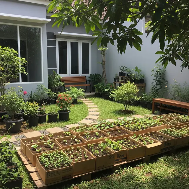 9 Transformasi Barang Bekas Jadi Kebun Cantik di Rumah