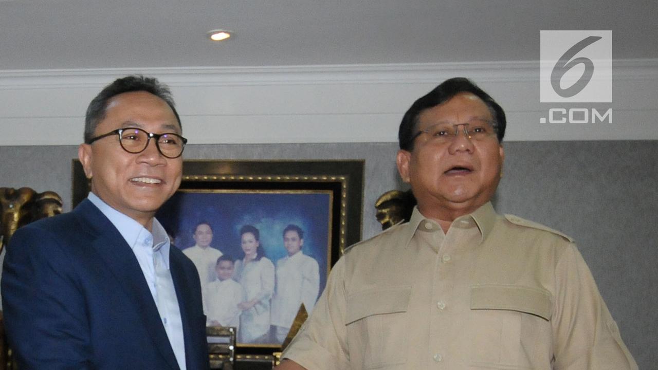 Jelang Pilkada Serentak 2018, Prabowo Subianto Temui Zulkifli Hasan