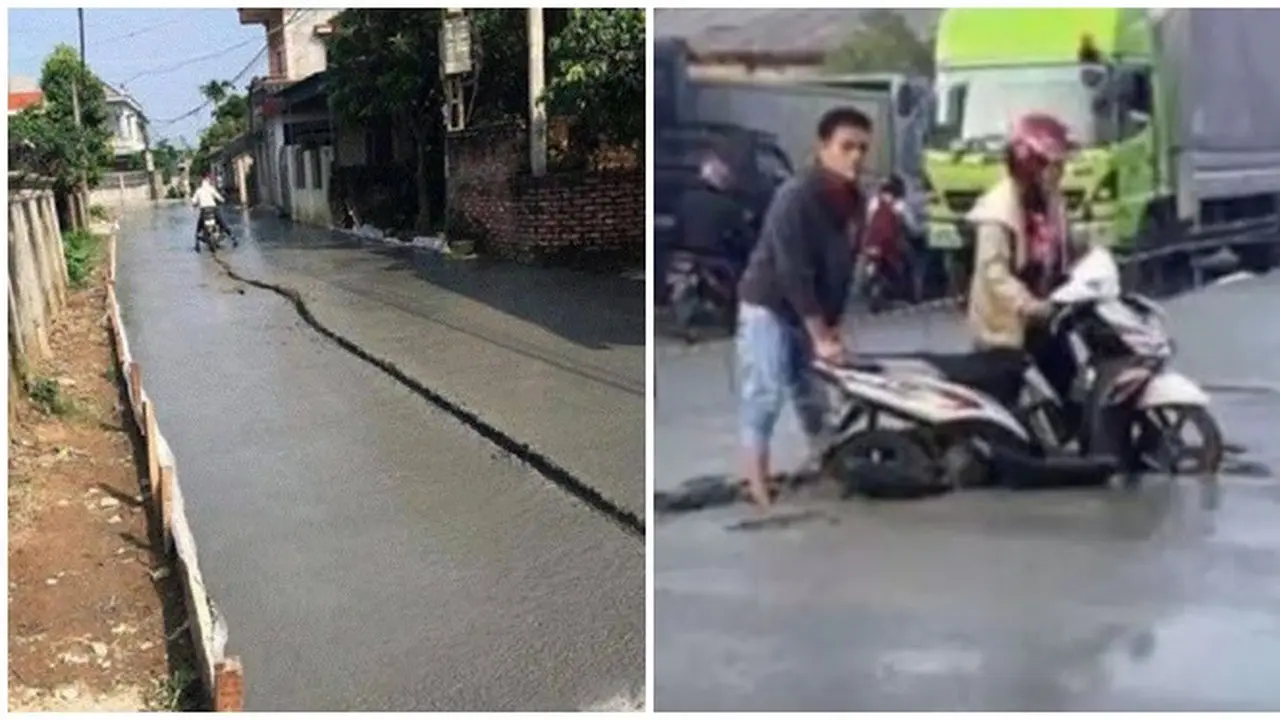 6 Potret Kendaraan Lewati Cor Basah Ini Bikin Kesal Sekaligus Geregetan