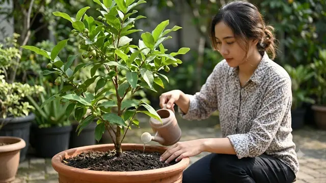 Cara Mengerdilkan Pohon Jambu Air agar Cepat Berbuah Meski Ditanam di Pot