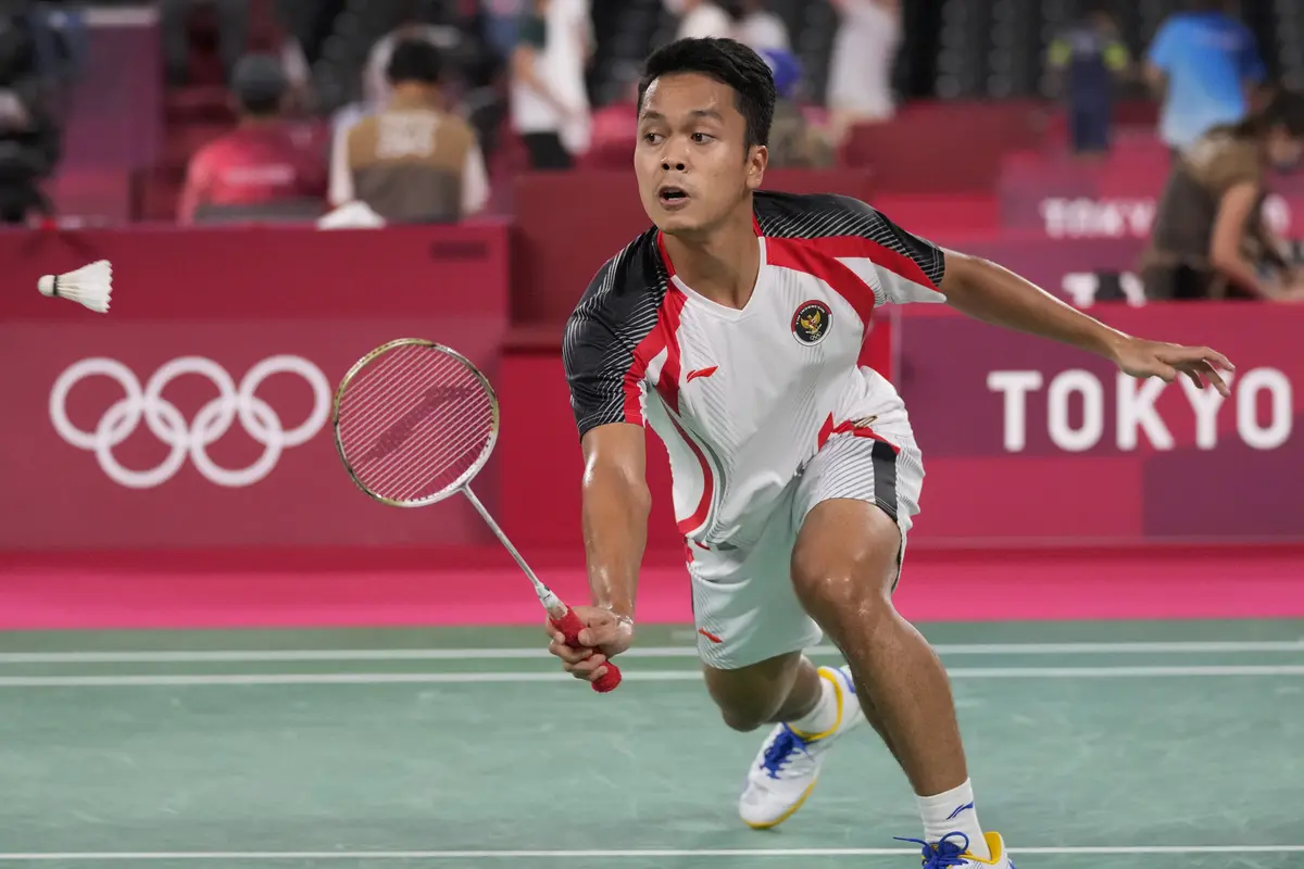 FOTO: Anthony Ginting Lolos ke 16 Besar Olimpiade Tokyo 2020
