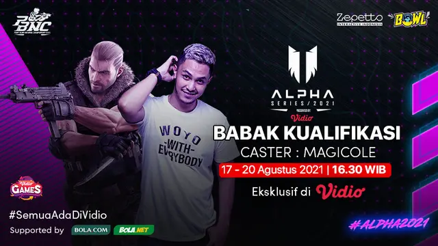 Link Live Streaming Alpha Series Point Blank  Bersama Magicole di Vidio, 17-20 Agustus 2021