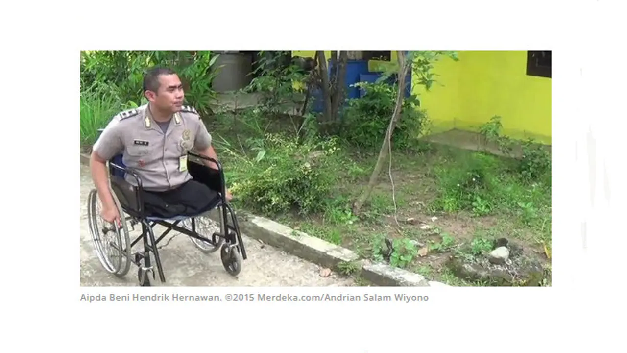 Kisah Aipda Beni, terus bertugas meski kehilangan kedua kaki