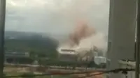 Tangkap layar insiden ledakan yang terjadi di Pabrik PT Pupuk Kaltim Bontang. (Liputan6.com)