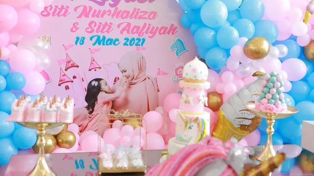 Momen Siti Nurhaliza Rayakan Ultah Anak yang Ke-3 Tahun, Berlangsung Meriah. (Sumber: Instagram/ctdk)