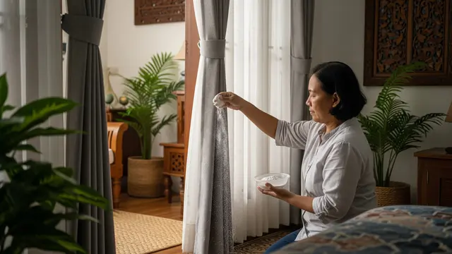 Menghilangkan Bau di Gorden dengan Soda Kue