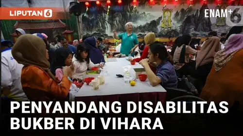 VIDEO: Ratusan Penyandang Disabilitas Mendapat Jamuan Berbuka Puasa di Vihara Dhanagun