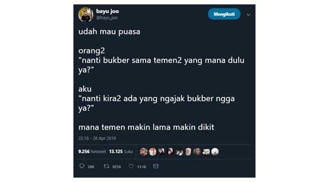 Curhatan Netizen Soal Udah Mau Puasa