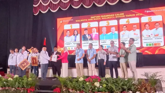 KPU Umumkan Nomor Urut 5 Paslon Pilkada Kota Bogor