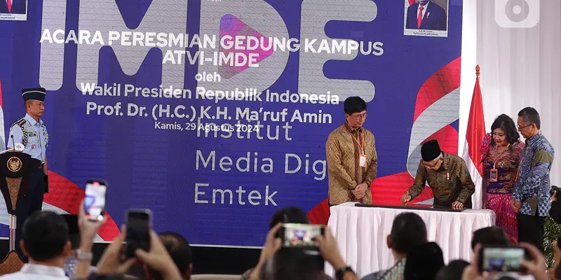 Resmikan Gedung Baru ATVI-IMDE, Wapres Ma’ruf Amin Tekankan Pentingnya Kolaborasi