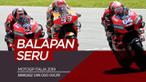 Berita video hadir balapan seru di MotoGP Italia. Terjadi pertarungan seru antara pembalap Repsol Honda, Marc Marquez, dengan duo tim Ducati, Danilo Petrucci dan Andrea Dovizioso.