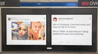 Cuitan Mella Risya yang dijadikan Twitter sebagai iklan di subway luar negeri (Sumber: Twitter/mellarisya)
