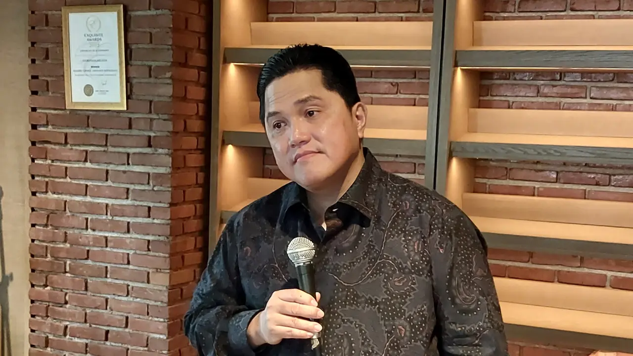 Menteri BUMN Erick Thohir memastikan proses kesepakatan divestasi saham PT Vale Indonesia Tbk (INCO) dilakukan sore ini Senin 26 Februari 2024. (Arief/Liputan6.com)