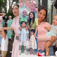 Gaya Publik Figur Hadir di Ulang Tahun Azura ke-1 Anak Kedua Atta Halilintar dan Aurel Hermansyah.[Instagram]