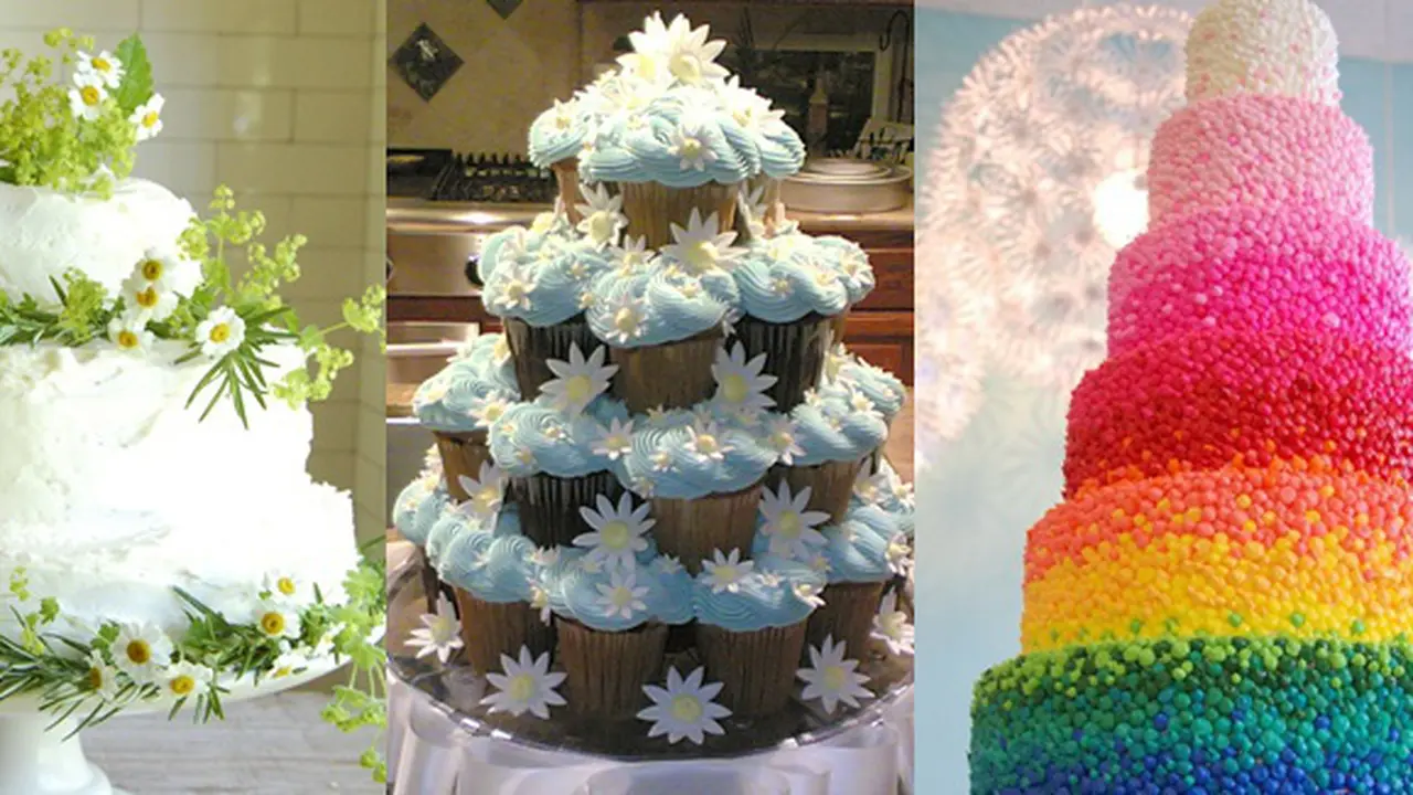 (c) funfilledcakes.com, projectwedding.com, onewed.com