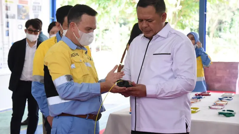 Direktur Utama PT Amarta Karya, Nikolas Agung saat menghadiri acara Public Release Elemented Detonator milik PT Dahana (Persero) di Subang, Jawa Barat (13/6/2022)