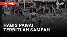 Usai Pawai, Jalanan Argentina Dipenuhi Sampah