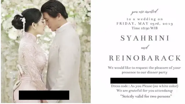 Undangan Syahrini dan Reino Barack
