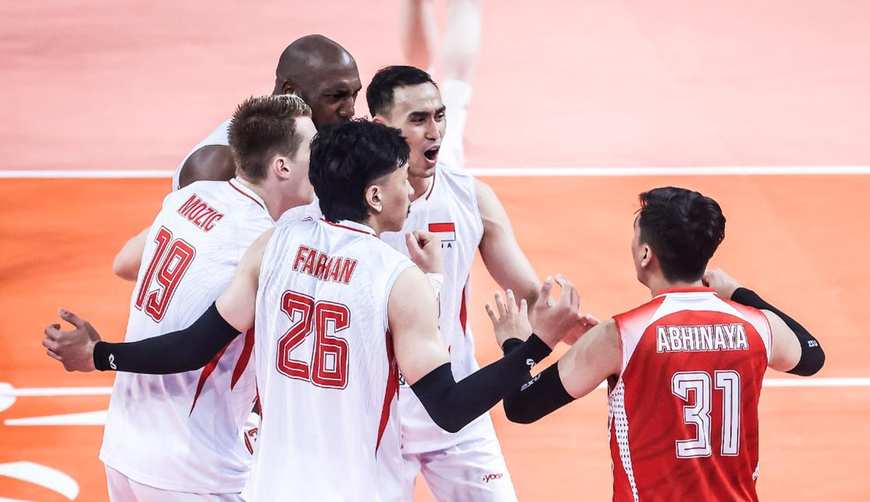 Jakarta Bhayangkara Presisi memastikan langkah ke grand final AVC Men's Champions League 2026 setelah menyingkirkan wakil Korea Selatan, Hyundai Capital Skywalkers, di GOR Terpadu Ahmad Yani, Pontianak, Kalimantan Barat, Sabtu (16/5//2026). (Dok PBVSI)