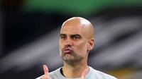 Pelatih Manchester City Josep Guardiola (AP/Martin Rickett)