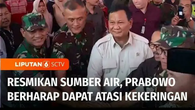 Menteri Pertahanan, Prabowo Subianto meresmikan lima titik sumber air bersih di Kuningan, Jawa Barat. Calon Presiden nomor urut 2 ini berharap, peresmian ini dapat membantu masalah kekeringan yang kerap menghinggapi warga Kuningan setiap datang musim...
