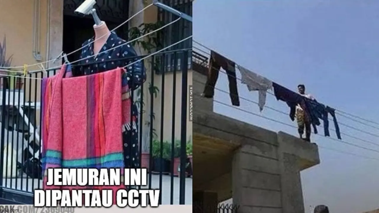 6 Kelakuan Kocak saat Jemur Pakaian Ini Bikin Ngakak