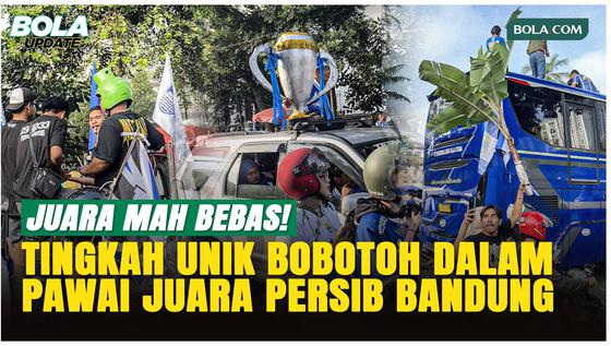 Bikin Salfok, Trofi Raksasa hingga Pohon Pisang Ramaikan Pawai Juara Persib Bandung